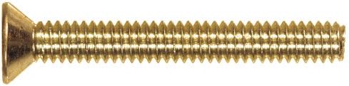 O Hillman Group 2076 Brass Flat Slotted Machine parafuso 6-32 x 1-1/4 24-Pack
