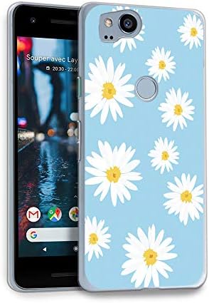 Hello Giftify Telefone Caixa Compatível com Google Pixel 2 Clear Soft TPU Gel Tampa de borracha protetora, estampa de