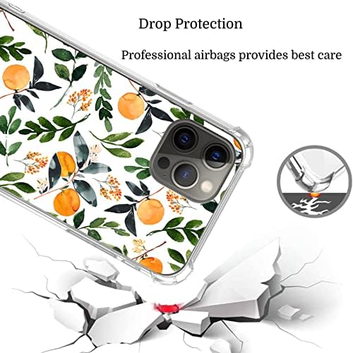 Elifi Edeal Citrus iPhone 11 Pro Max Caso, Caso de frutas laranja fofo para meninas meninos homens homens, capa