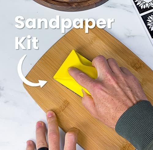 Scorch Marcador Kit de lixadeira de mão, bloco de lixamento com sistema de rede de malha durável e alça ergonômica, kit de lixa