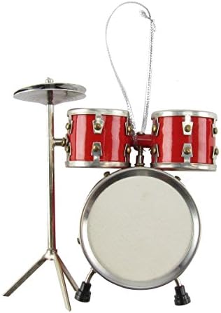 Treasure Gurus Miniature Drum Set Instrument Musical Instrument Ornament Realistic