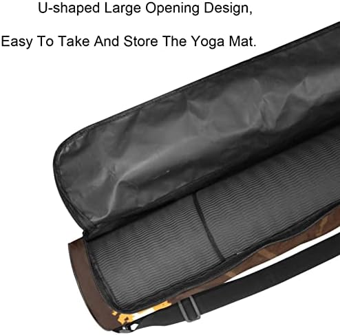 Yoga Mat Carry Bag Gym Beach Pilates Sacos de transportadora Africana Percussion Djembe Music, 6.7x33.9in/17x86 cm