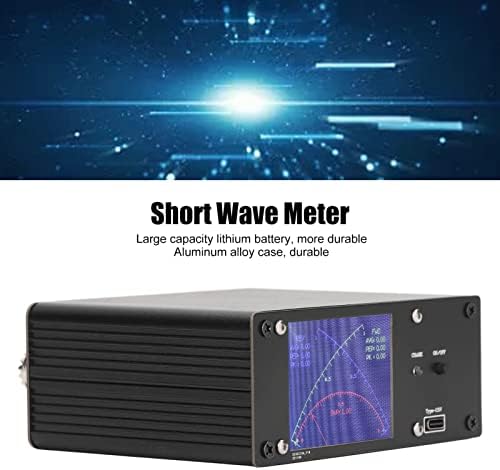 Medidor de onda curta Tela de toque Digital Medidor de onda curta fácil de transportar liga de alumínio 1MW - 1KW
