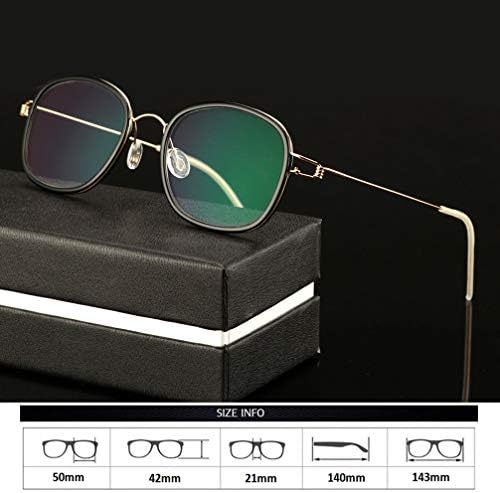 Óculos de leitura fotochrômica rxbfd, óculos de sol confortáveis ​​de moldura de metal completa retro, adequados