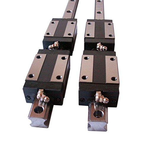 Joomen CNC Conjunto 15-1700mm 2x Linear Guiaway Rail 4x Tipo quadrado Bloco de rolamento de carro