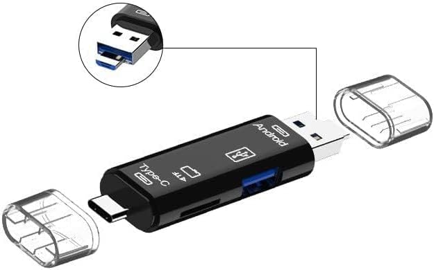 5 em 1 Micro SD Card Reader Adaptador tipo C Micro USB SD Memory Card Reader Compatível com MacBook Laptop USB 3.0 SD/TF