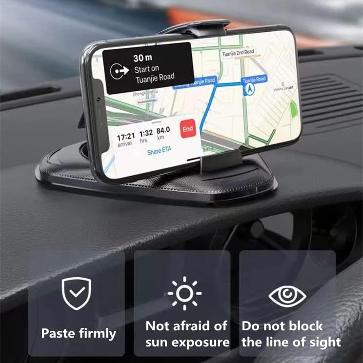 Painel de montagem por telefone do carro, wuzminr impedir o suporte do painel do painel de reflexão da tela, montagem por telefone do carro, suporte para celular para painel de carro, compatível com iPhone Samsung Android Smartphones Dispositivos GPS