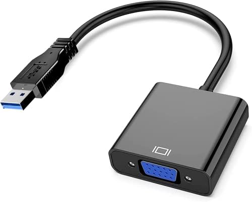 Adaptador USB para VGA, Adaptador USB 3.0 para VGA Conversor de vídeo Multi-Display Support PC Laptop Windows XP/7/8/10/11