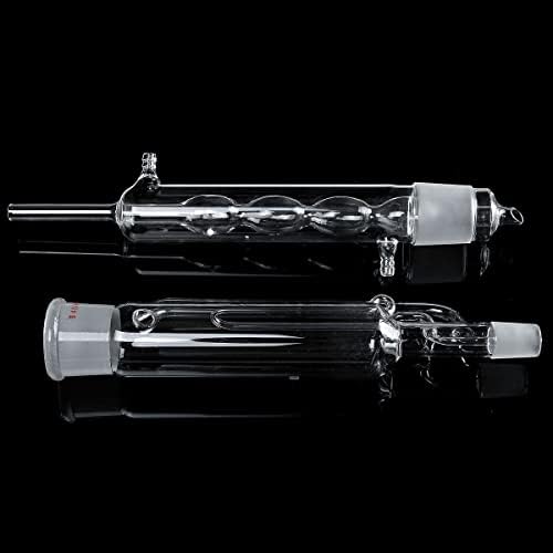 Yasez 4pcs/conjunto 500ml Condensador de extrator de vidro de vidro de 500 ml Conjunto de extrator com dois frascos de fundo liso