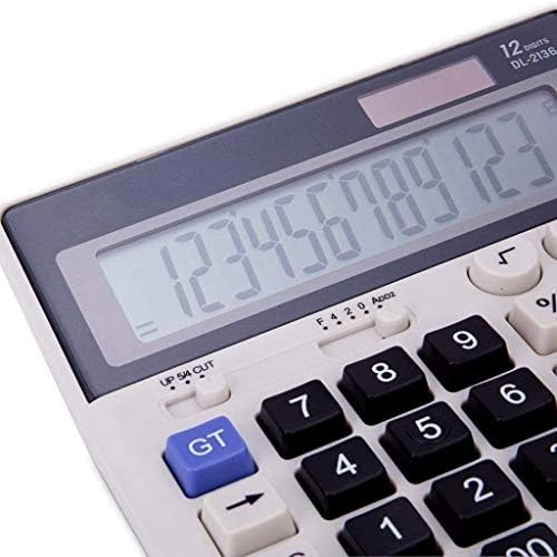 CuJux 12 dígitos Grande calculadora profissional de desktop, bateria e híbrido solar Display LCD, ótimo para uso doméstico e de escritório