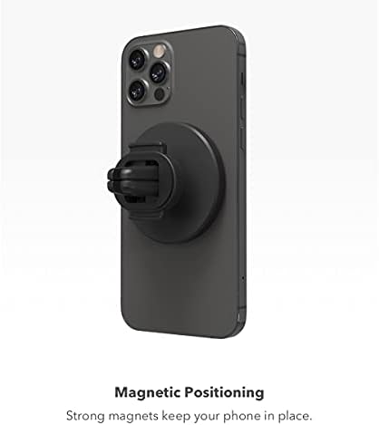 MOPHIE Wireless Charging Stand+ Stand de carregamento sem fio e almofada com porta USB -A e montagem de ventilação Snap - Magnetic Car Mount Compatible com qualquer smartphone - Black