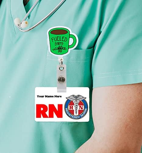 Alimentado por bobina de crachá de café - Enfermeira RN RETRÁVEL TODRADOR COM CLIP DE JULLIGATOR PARA Hospitais Médicos e funcionários
