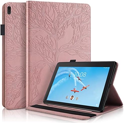 Caso de serviço pesado compatível com Lenovo Tab E10 10,1 polegada 2019 PU CATURA DE CATURA DE CATURA DE CATURA DE CAPA DE PROTENÇÃO