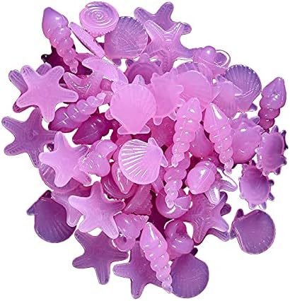 Lkerejol Aquarium Rocks, cálculos de decoração de tanques de peixes de 100pcs, brilho nas rochas escuras, pedra luminosa brilhante,