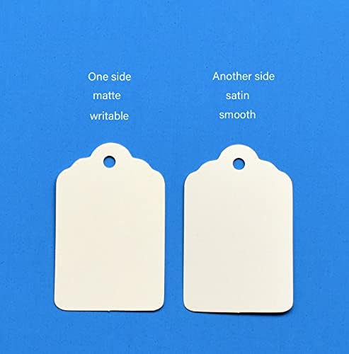 Tags de mercadorias brancas sem estojos - 2 1/4 ”x1 7/16”, pacote de 500 tags de marcação com orifício, etiquetas de papel hangin,