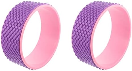 Roda de ioga Besportble 2pcs Auxiliar o equilíbrio de ioga da roda e posar Pilates para o círculo de fitness da fitness da