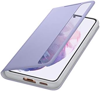 Caixa Samsung Galaxy S21, capa da carteira LED - Violet & Galaxy S21 Caso, S -View Flip Tampa - Violet