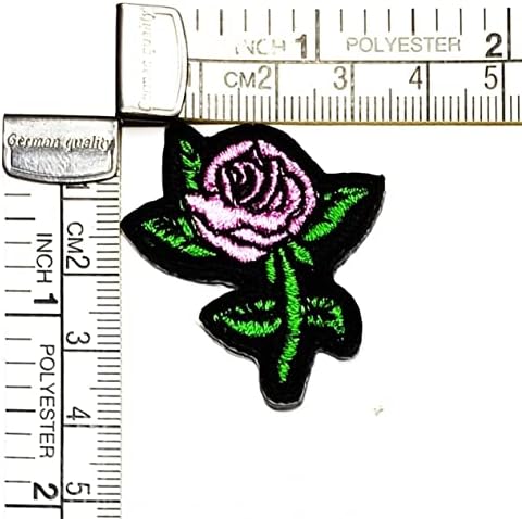 Kleenplus 3pcs. Mini lindo rosa rosa flor rosa manchas adesivos de artesanato de artesanato diy aplique bordado costurar ferro em manch