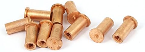 Aexit 15mm x pregos, parafusos e prendedores de 8 mm M4 dentro da rosca de cobre de cobre porca e parafuso parafuso 10pcs