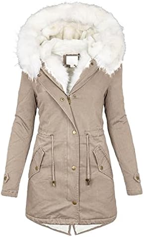 Casacos de inverno feminino Capuzes com capuz Jackets à prova de vento Jaqueta Parka de manga comprida com capuzes com