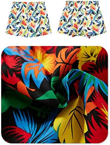 Xxbr pijamas boxer shorts para homens, havaiano deixa shorts casuais casuais em casa tecidos