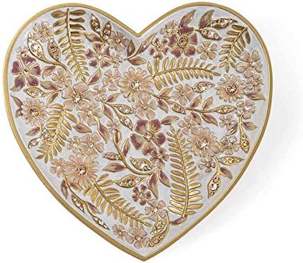 Jay Strongwater Aria Floral Heart Trinket Bandeja SDH6610281