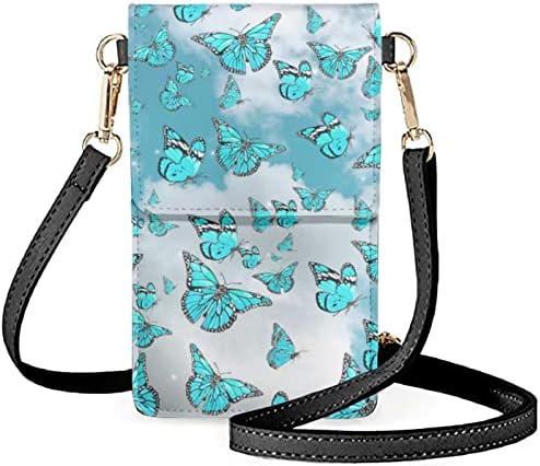 Bolsa de telefone bychecar crossbody com tela sensível ao toque janela bolsas de celular de corpo transversal para mulheres adolescentes