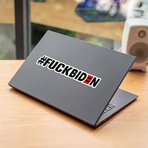 2 pacote fuck Biden adesivos de pára -choques 8x1,6 polegadas, adesivos anti -biden decalques à prova d'água para o laptop de janela