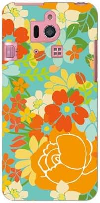 Segunda pele de flor tropical laranja/para smartphone simples 2 401sh/softbank ssh401-ABWH-101-W010
