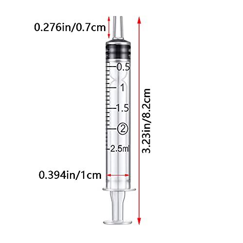 P-ABC 20 pacote de 2 ml seringas plásticas, embalagens individuais, usadas em laboratórios científicos, medição, rega, reabastecimento,