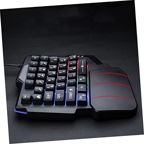 Solustre 1pc mecânico para acessórios de mão luzes abs Office Small -Key Caps USB Keyboard Games One Wired RGB Gaming Home Computer