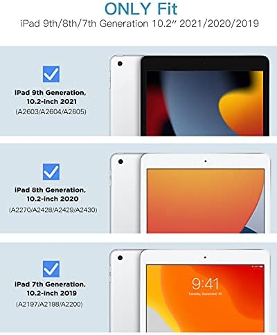 Caso do Timovo para o novo iPad 9th Generation 2021/8th Gen 2020/7th Gen 2019 - Capa de casca de casca de volta translúcida e translúcida