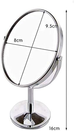 Espelho de maquiagem de Zchan, espelho de mesa, espelho de ampliação de zoom, mesa de mesa de mesa de luz portátil LDE
