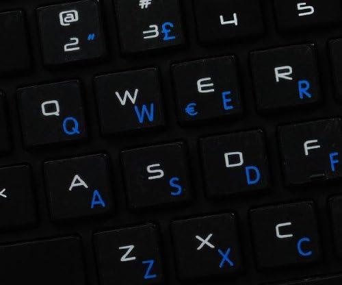 Layout de etiquetas italianas de 4keyboard para teclado com letras azuis transparentes de fundo para desktop, laptop