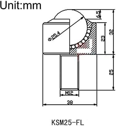 NESHO KSM25-FL, RETRA REAL DE VOLUÇÃO DE VOLA UNIVERSAL MOLA M12 CARRO DE PARAFUSO RECULHO 120KG HARDware durável 1pcs