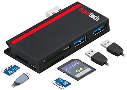 Navitech 2 em 1 laptop/tablet USB 3.0/2.0 Adaptador de cubo/micro USB Entrada com SD/micro sd leitor de cartão compatível com o