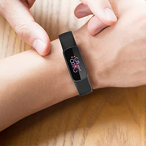 EIEUUK Relógio Bandas compatíveis com Fitbit Luxe/Luxe SE Smartwatch, pulseiras de silicone suaves Substituição de pulseiras para fitbit lux/luxe se homens homens 2021, pequeno/grande