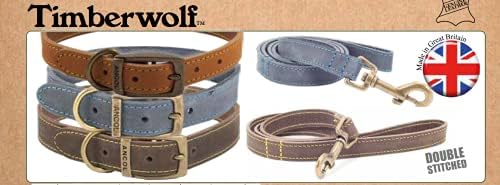 Ancol Timberwolf Leather Dog Lead, 1 m, Sable
