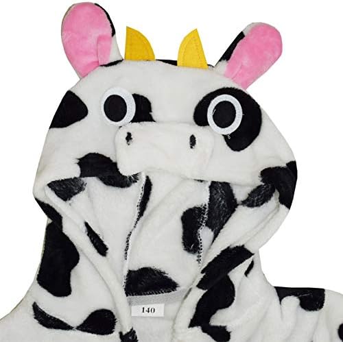 A2Z 4 Kids Super Soft 3D Cow Animal Detalhe Rouvento de banheira Vopa de lã com capuz de capuz Banho de banho Meninas de roubo