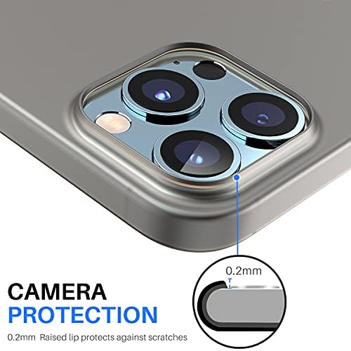 TOZO Compatível para iPhone 13 Pro Max Case de 6,7 polegadas Tampa dura 0,35mm Mundial Protect Protect Shell semi -transparente