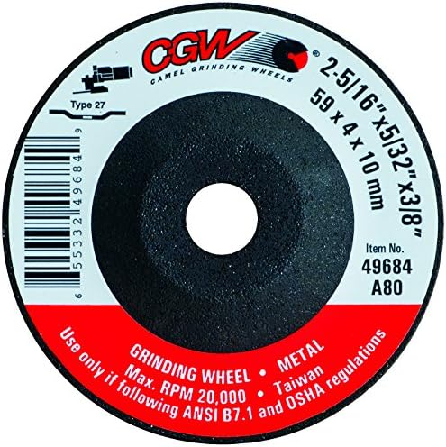 CGW 2-5/16 x 5/32 x 3/8 Mini Caixa T-27 deprimida de Roda T-27 de 25