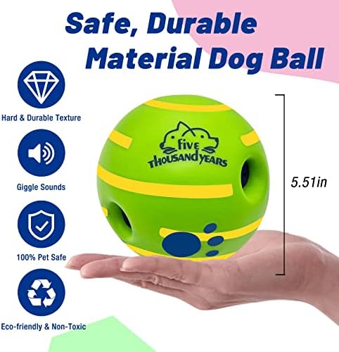 Bola de cão de giggle balançante, bola interativa de brinquedos para cães, bola de brinquedos de cachorro squecamente,