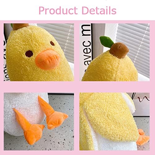 Seahome Banana Duck Plush Pillow, Banana Pato de Banana Banana Backed Byims, Pluushie Abraçando Plush Pillow Pato de pelúcia