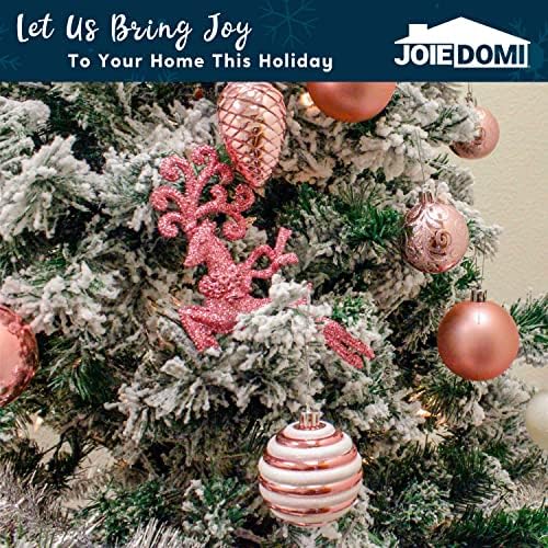 Joiedomi 66 PCs Ornamentos variados de Natal, enfeites de Natal à prova de quebra para férias, decoração de festas, ornamentos de árvores, eventos e Natal