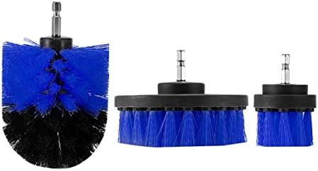 Cabilock Conjunto de mármore de escova de casa longa para piso com acessórios de nylon de nylon estender almofadas de ladrilhos de telha machada de broca de kit azul de kit de sponge de limpeza de potência multifuncional elétrica elétrica