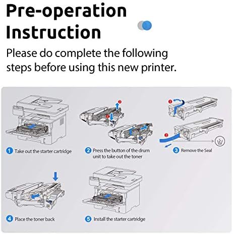 Pantum M7202FDW All-in-One Laser Printer Copier Scanner Fax, alta velocidade de impressão e cópia, impressão automática-duplex, com recursos sem fio, Ethernet e USB