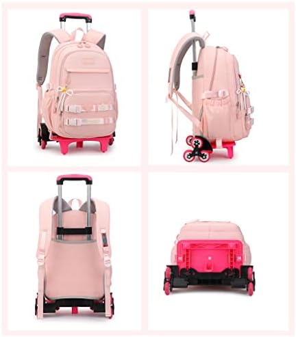 Zhanao Girls rolando mochila mochila de rodas para meninos Bolsas escolares Backpack de bagagem de bagagem de bagagem com