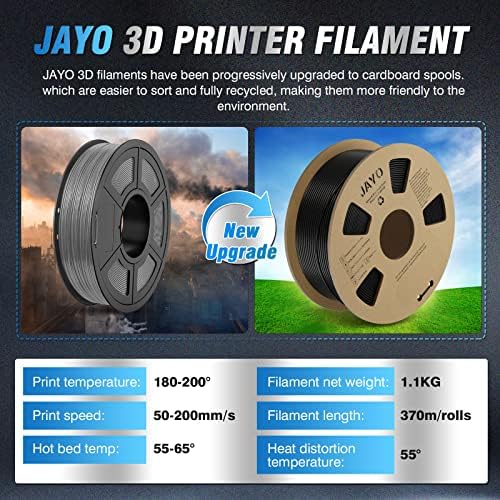 JAYO PLA META FILAMENTO 1,75mm, impressão rápida para impressora 3D, melhor fundição de filamentos, PLA meta azul +bobina de 2,2 kg