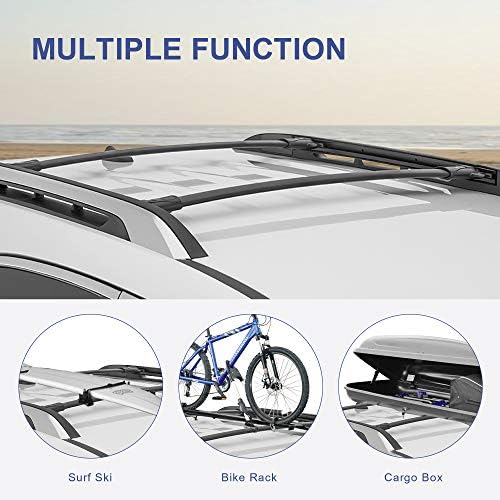 MostPlus teto rack de barra cruzada compatível com o Chevy Equinox/GMC Terrain 2010 2012 2012 2013 2014 2015 2017 Cargo Racks Rooftop Balcá
