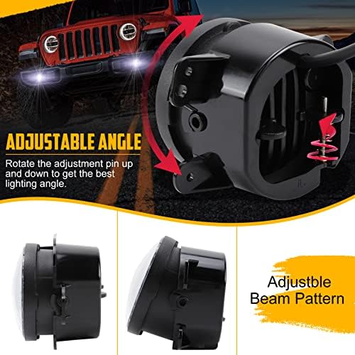 Oppbuy 4 polegadas Jl LED LEDS LUZES PARA 2018-2022 JL Wrangler JL JLU Unlimited Sport Rubicon Sahara Kit de montagem